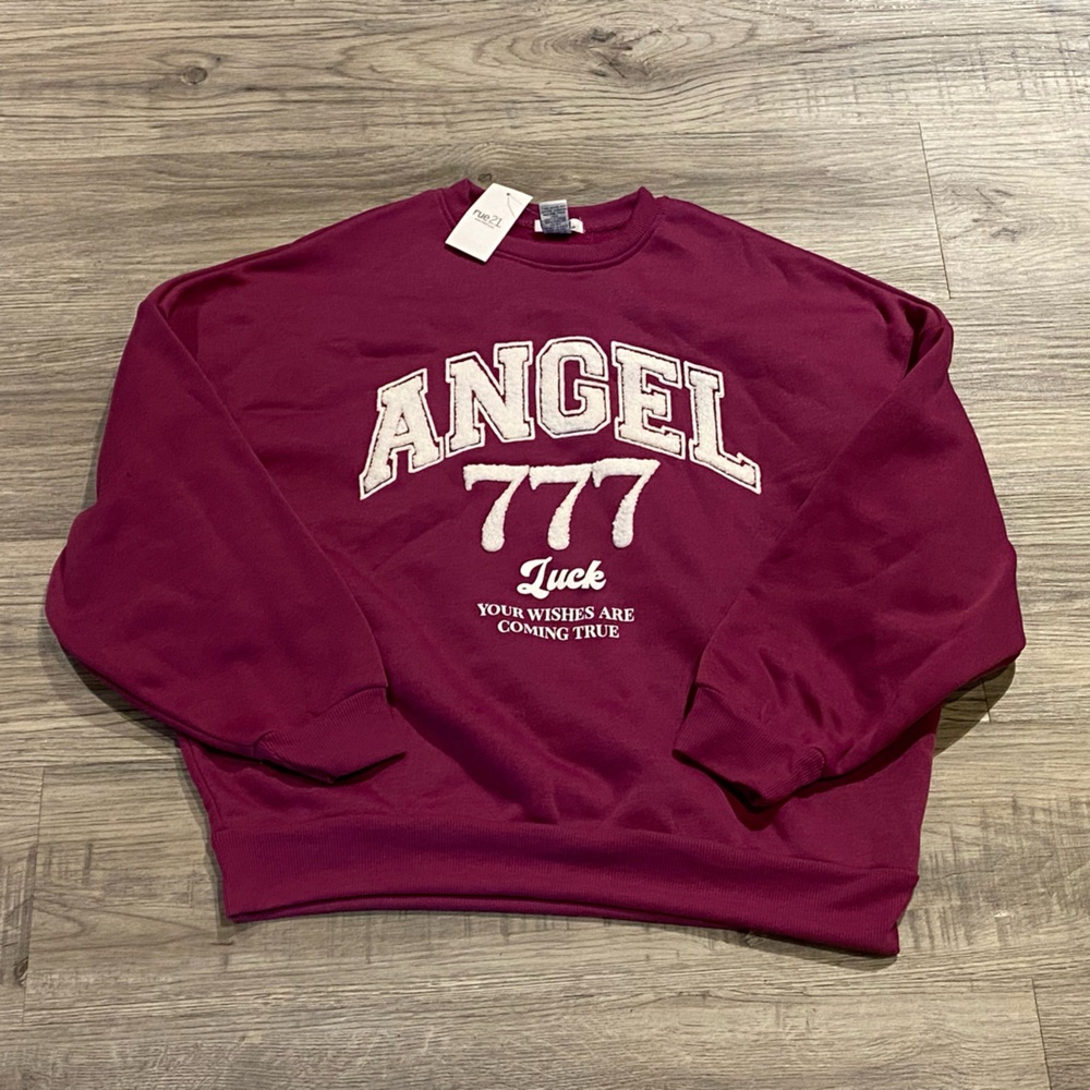 NWT Rue21 Angel numbers oversized sweatshirt